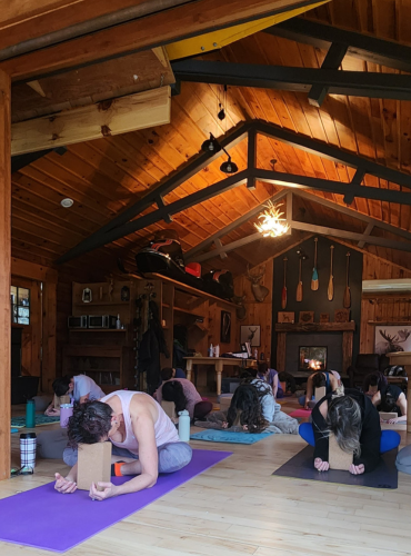 Yon Yoga dans un chalet en bois