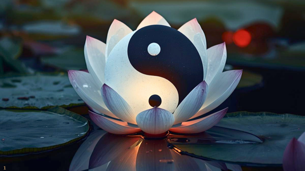 fleur de lotus yin yang